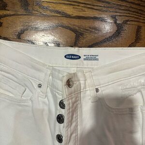 Old Navy Men's Cream Slim Straight Jeans